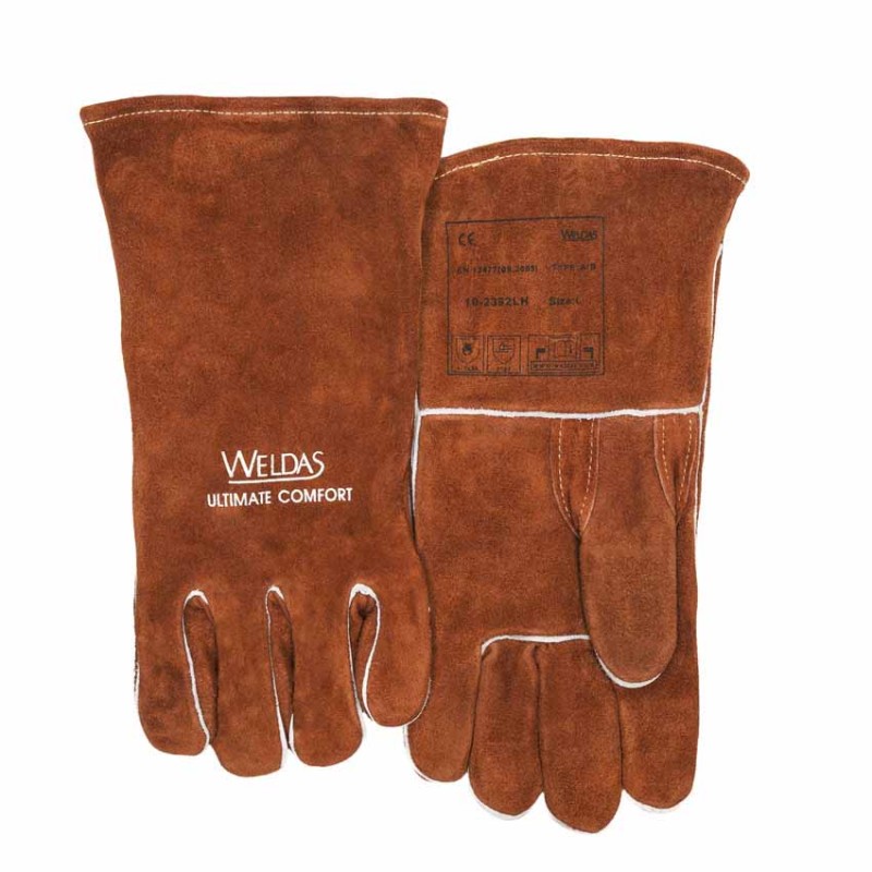 GUANTE SOLDADURA SERRAJE "LAVA BROWN" DEDO REFORZADO 34CM...