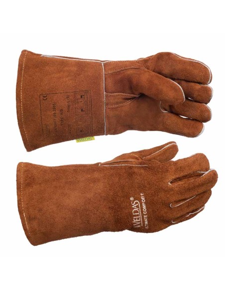GUANTE SOLDADURA SERRAJE "LAVA BROWN" DEDO REFORZADO 34CM T-L