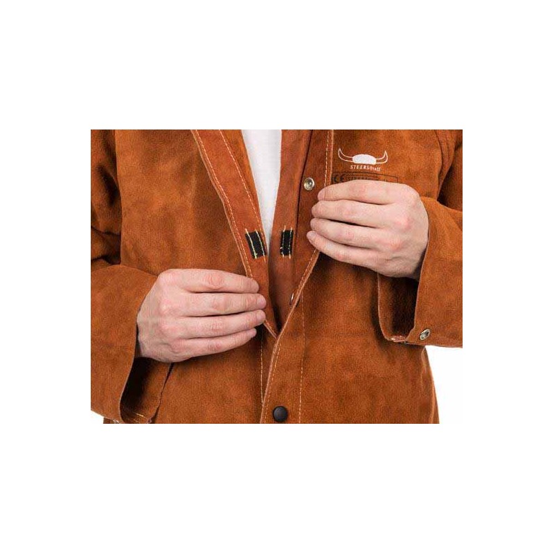 CHAQUETA SOLDADURA SERRAJE "LAVA BROWN" T-XL