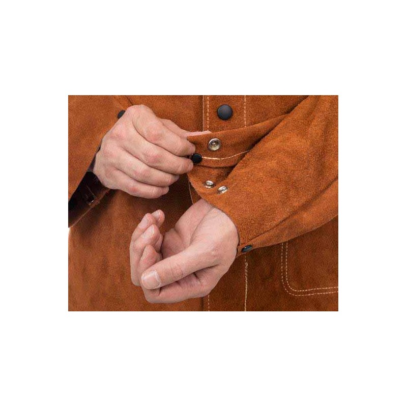 CHAQUETA SOLDADURA SERRAJE "LAVA BROWN" T-XL