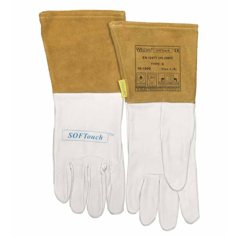 GUANTE SOLDADURA CUERO FLOR CABRA "SOFT TOUCH" T-L
