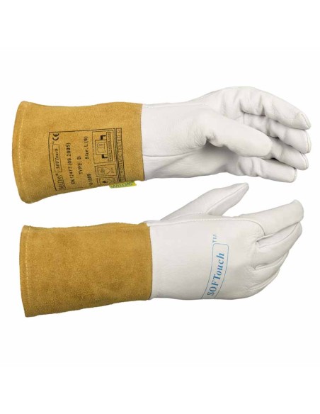 GUANTE SOLDADURA CUERO FLOR CABRA "SOFT TOUCH" T-L