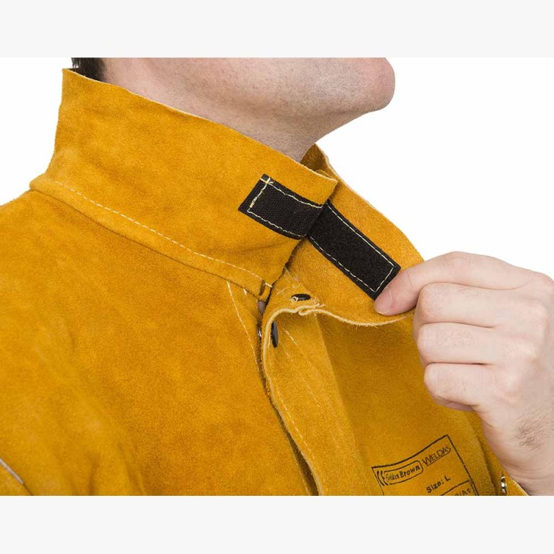 CHAQUETA SOLDADURA SERRAJE "GOLDEN BROWN" DORSO...