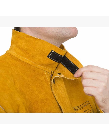 CHAQUETA SOLDADURA SERRAJE "GOLDEN BROWN" DORSO IGNIFUGO
