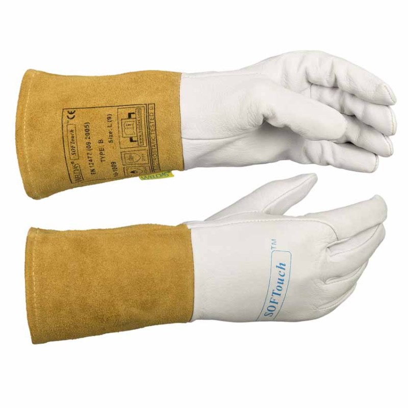GUANTE SOLDADURA CUERO FLOR CABRA "SOFT TOUCH"
