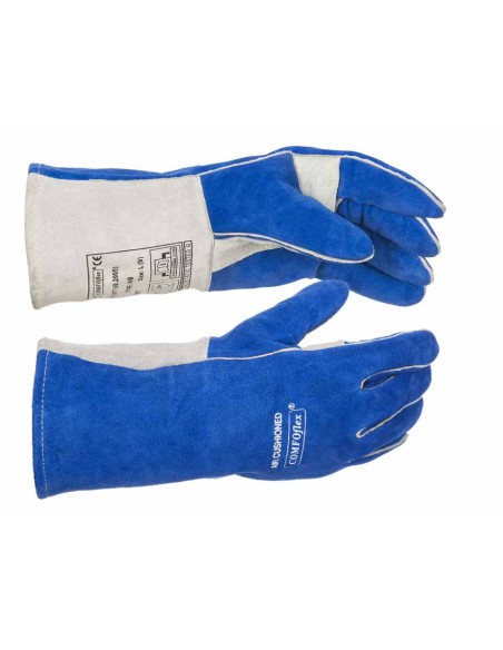 GUANTE SOLDADURA SERRAJE "COMFOFLEX" AZUL T-L