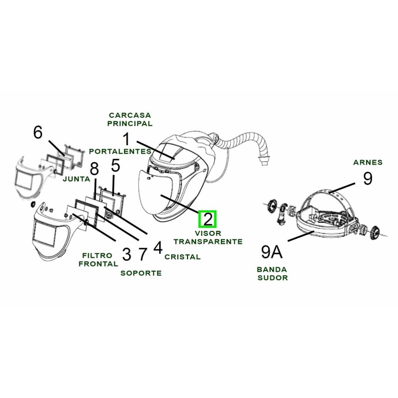 VISOR TRANSPARENTE G40,50